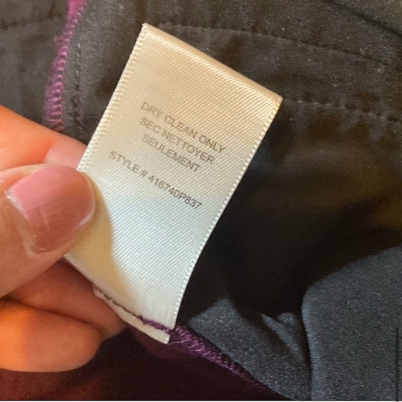 Rebecca Taylor Straight Suit Pants plum/purple size six - Picture 9 of 10